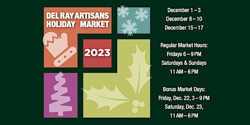 28th Annual Fine Art & Fine Craft HOLIDAY MARKET at Del Ray Artisans | Del Ray Artisans