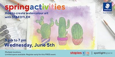 How to create watercolour art with STAEDTLER at Staples Edmonton Common | Staples Edmonton Common