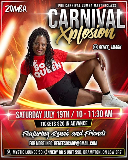 Carnival Xplosion Zumba Master Class | 50 Kennedy Rd S