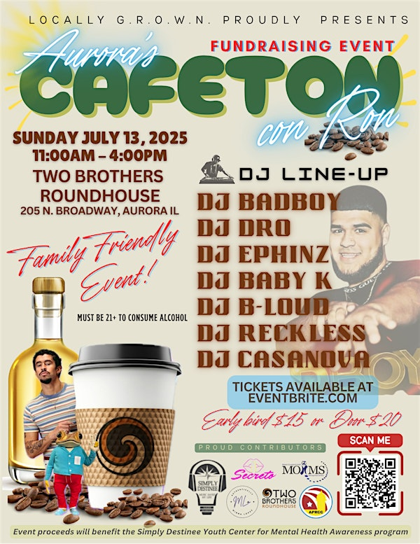 Locally G.R.O.W.N. presents Aurora's Cafetón Fundraising Event | Two Brothers Roundhouse