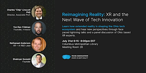 Reimagining Reality: XR and the Next Wave of Tech Innovation | Columbus Metro Library: Meeting Room 2B