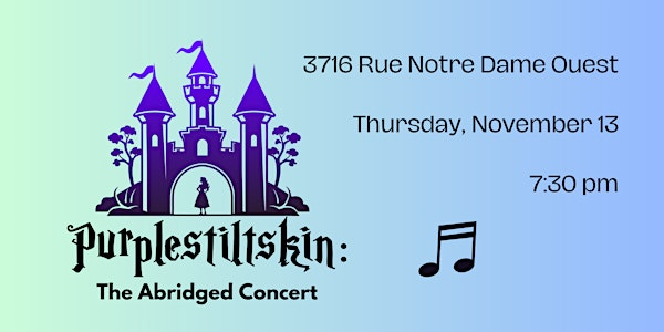 Purplestiltskin: The Abridged Concert | Impro Montréal / Montreal Improv