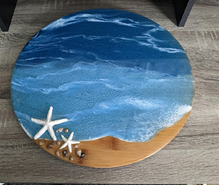MAKIN' WAVES LAZY SUSAN OR TRAY CLASS-St. PETE FL-SUNTAN ART CENTER | Suntan Art Center Inc