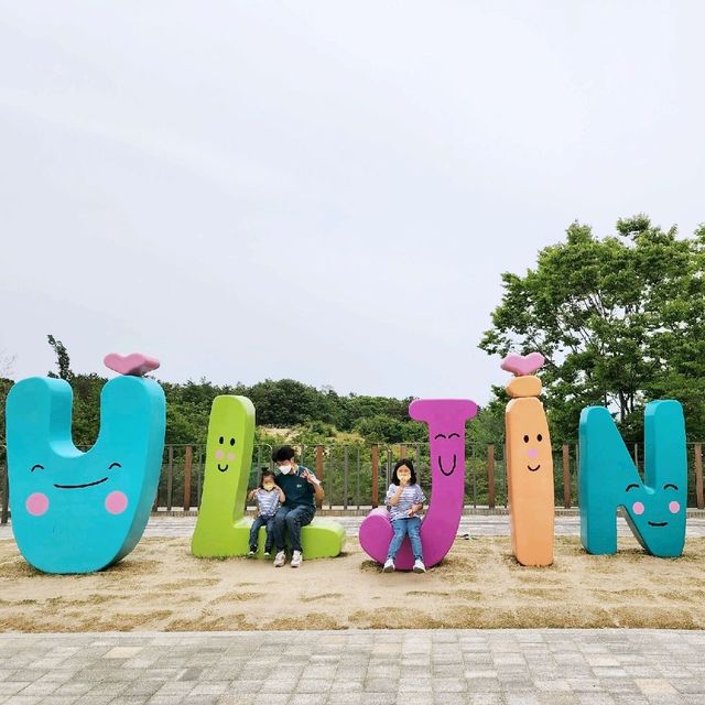 울진 왕피천케이블카의 끝에서 아이와 함께 포토타임!