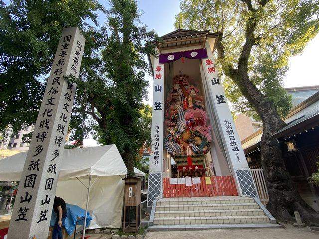博多祇園山笠の準備がすすむ櫛田神社