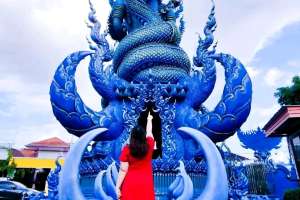 Amazing blue temple in chiangrai