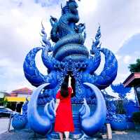 Amazing blue temple in chiangrai