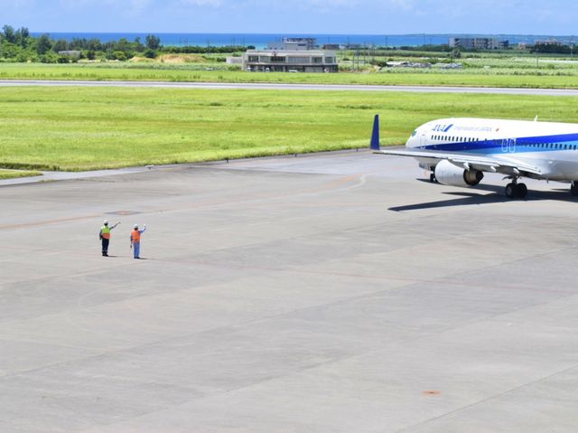 【下地島空港】空港内も夏を感じらせてくれる