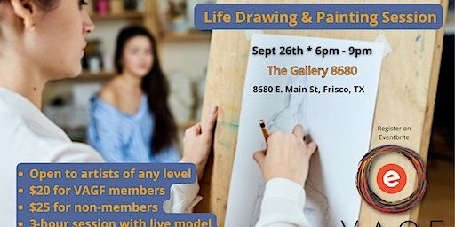 Life drawing & painting session (Frisco) | the Gallery 8680