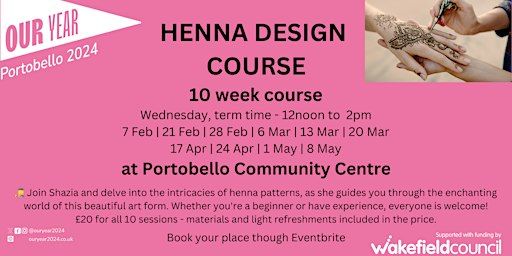 Henna Design Course | Portobello Community Centre