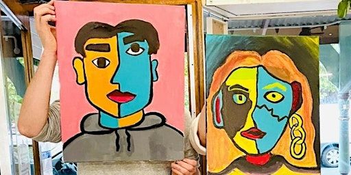 Paint and Sip - Paint Your Partner Picasso Way (BYO Drinks & Nibbles) | Paintelaide - Adelaide's Paint and Sip Studio