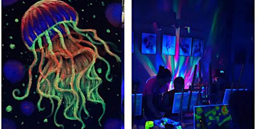 Glow in the Dark Painting Workshop: Neon Jellyfish | 160 Wright St