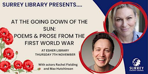 At the Going Down of the Sun: poems & Prose from WWI | Esher Library