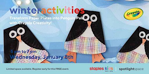 Crayola "Create It Yourself" Penguin Paper Plate at Staples Danforth 159 | Staples Shoppers World Store 159