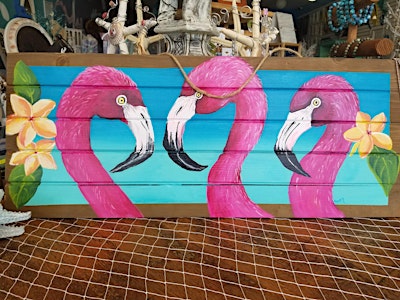 Trio of Flamingos Painting Class | The Salty Mermaid Art