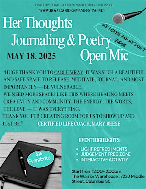 Her Thoughts Journaling and Poetry Open Mic | The Warrior Warehouse
