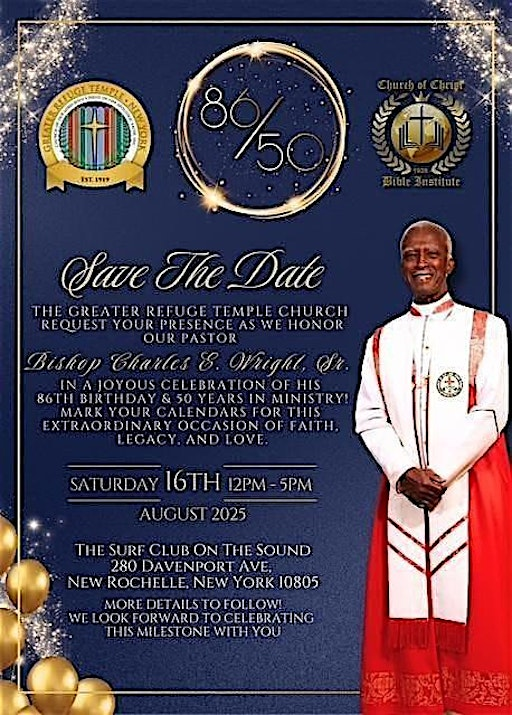 Bishop Charles E. Wright Sr. Birthday Celebration | Surf Club On The Sound