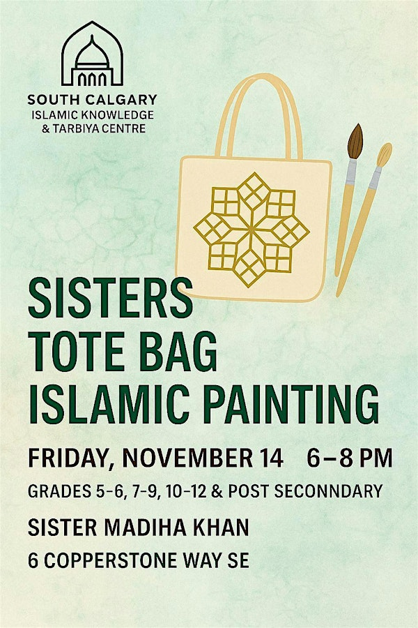 Sisters Tote Bag Islamic Painting | 6 Copperstone Way SE