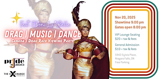 Pride Niagara Drag Party & Canada's Drag Race Viewing | The Exchange - Cultural Hub & Market