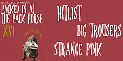 PIATPH XVI: HITLIST // BIG TROUSERS // STRANGE PINK | Upstairs at the Pack Horse