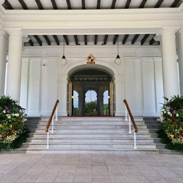 Manicured gardens in the Istana