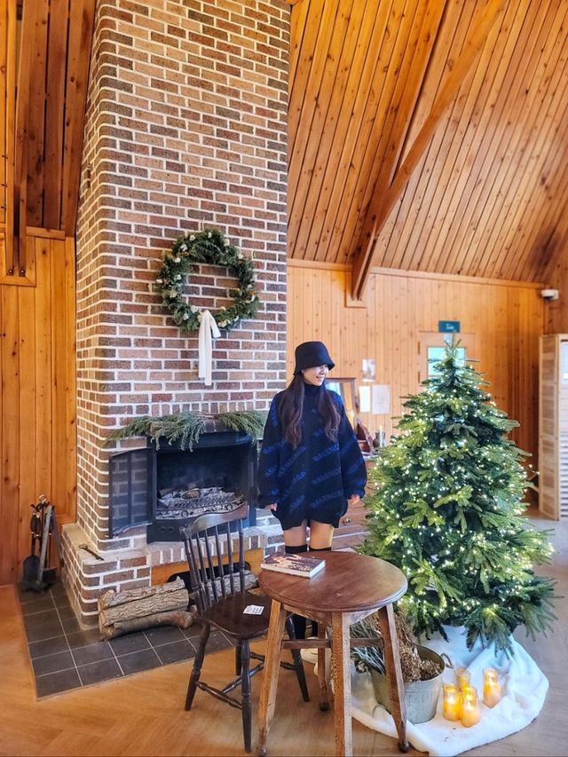 숲속산장에서 크리스마스 즐기는 기분, 청도 카페월든🎄