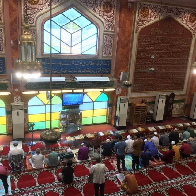 The upper hall of the mosque