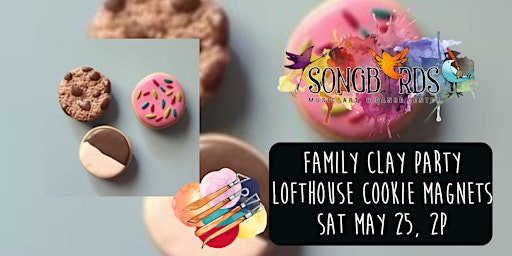 Family Clay Party at Songbirds- Lofthouse Cookie Magnets | Songbirds Music, Art, & Dance Center