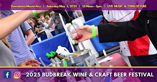 2025 Budbreak Wine & Craft Beer Festival | North Main Street & West Independence Boulevard