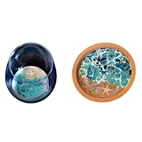 Ocean Resin Wine Glasses &  Cork Coasters Workshop | Beach House 5317