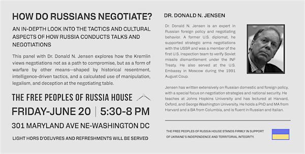 How do Russians Negotiate | Free Peoples of Russia House