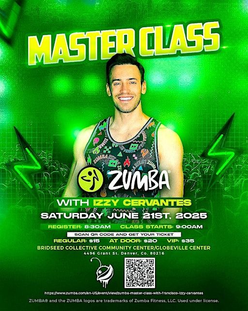 Zumba Master Class with Izzy Cervantes | 4496 Grant St