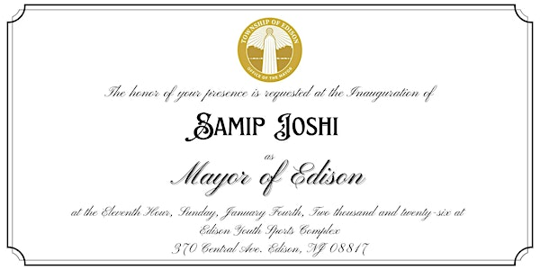 Edison Mayor and Council Inauguration | 370 Central Ave