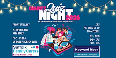 Hayward Moon X Suffolk Family Carers Charity Quiz Night 2026 | Ipswich Town Football Club