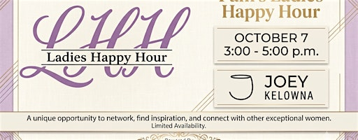 Pam's Ladies Happy Hour ~ October 2026 | JOEY Kelowna