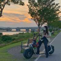 [대구놀곳] 노을과 함께 타는 스쿠터🛵🌅 | 대구 강정보 디아크