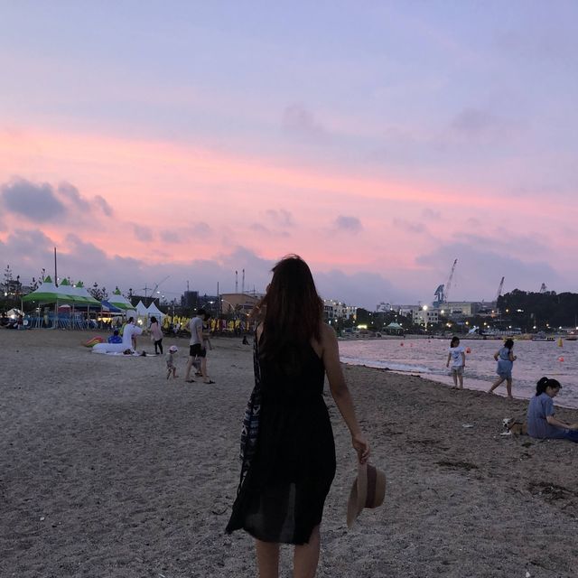 울산 일산해수욕장 💜아늑하고 조용한 예쁜 해변
