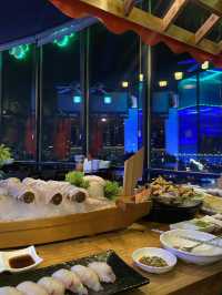🇰🇷韓国 漢江ビュー✨🌉絶景を眺めながらお酒が楽しめる居酒屋🥂誕生日partyにもオススメ🎂🥂