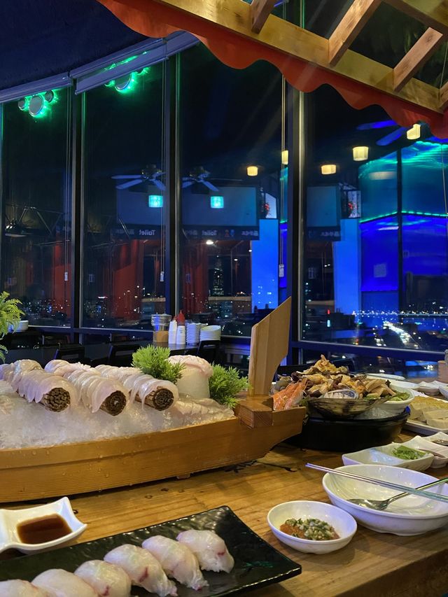 🇰🇷韓国 漢江ビュー✨🌉絶景を眺めながらお酒が楽しめる居酒屋🥂誕生日partyにもオススメ🎂🥂