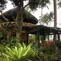 laid back seafront resort with hammocks 