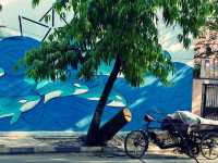 Beautiful Art District in Delhi, India 