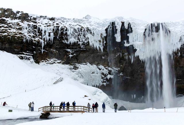 Iceland's largest waterfall, Skogafoss.