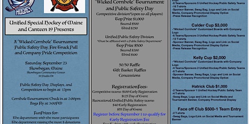 Wicked Cornhole Competition, Public Safety Day Competition and Fundraiser | Skowhegan Recreation Center