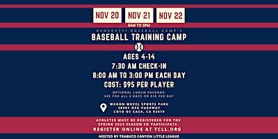TCLL Baseball Training Camp | Wagon Wheel Sports Park, Oso Parkway, Coto de Caza, CA, USA
