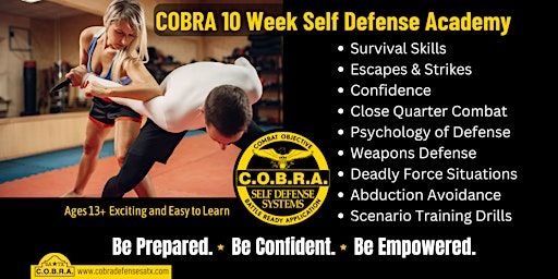COBRA 10-Week Self Defense Academy | 1583 Thousand Oaks Dr