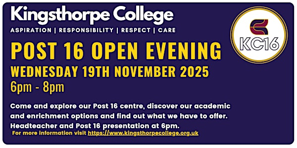 Kingsthorpe College Post-16 Open Evening | Kingsthorpe College