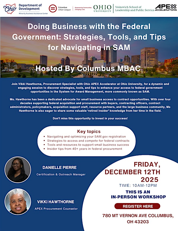 Doing Business with the Federal Government: Strategies, Tools and Tips | Huntington Empowerment Center