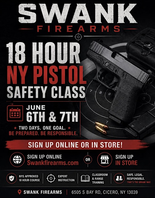 New York 18 hour pistol license class | South Shore Association of Oneida Lake, Inc.