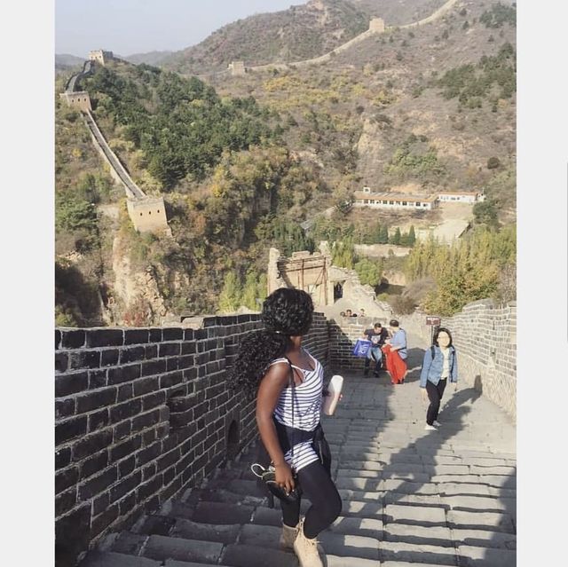 hiking at the Great Wall of China 