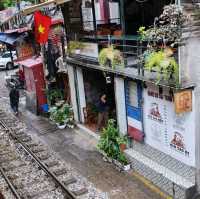 Hanoi Train rail track cafe